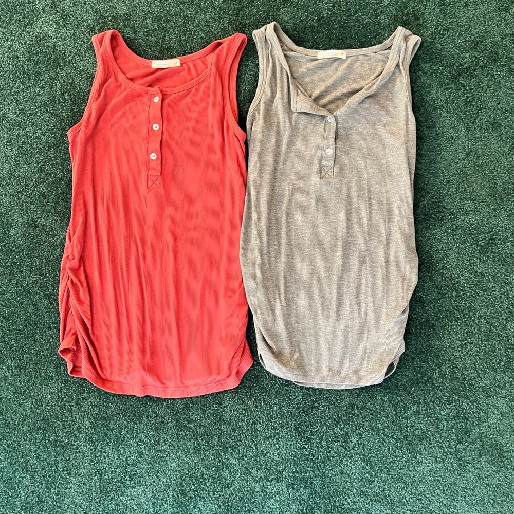 Two maternity tanks